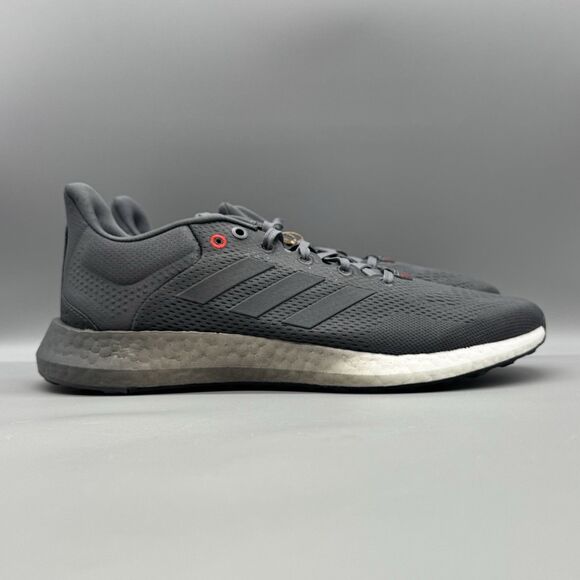 adidas Other - Adidas Pure Boost Grey Vivid Red Ultra Running Shoe Men's Size 9 NEW Sneakers